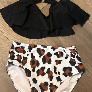 Pink Lily Elegant Black Swimwear